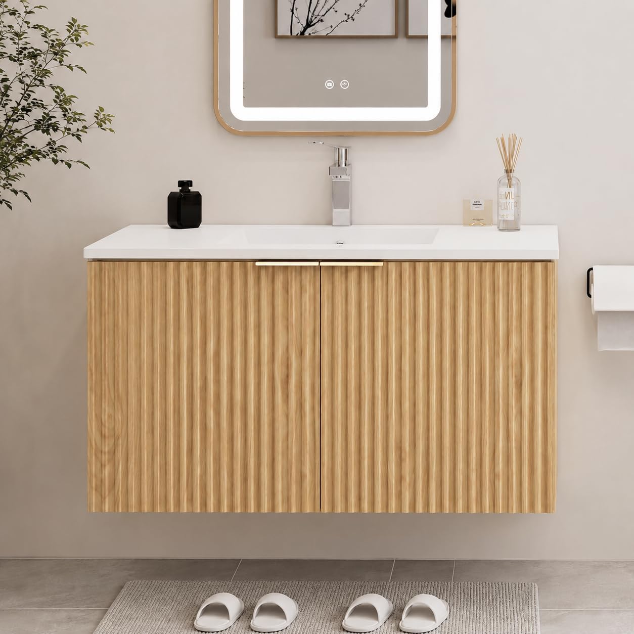 Home Bathroom - وحدة حمام عصرية معلقة على الحائط