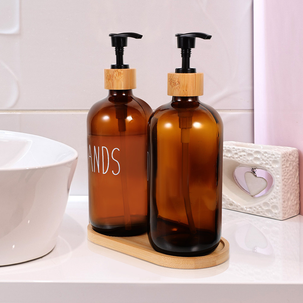Glass Soap Dish - موزع صابون زجاجي قابل لإعادة الملء