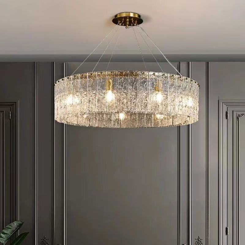Home Of The Year Bathroom - LED الإبداعية تموج الماء الزجاج قلادة