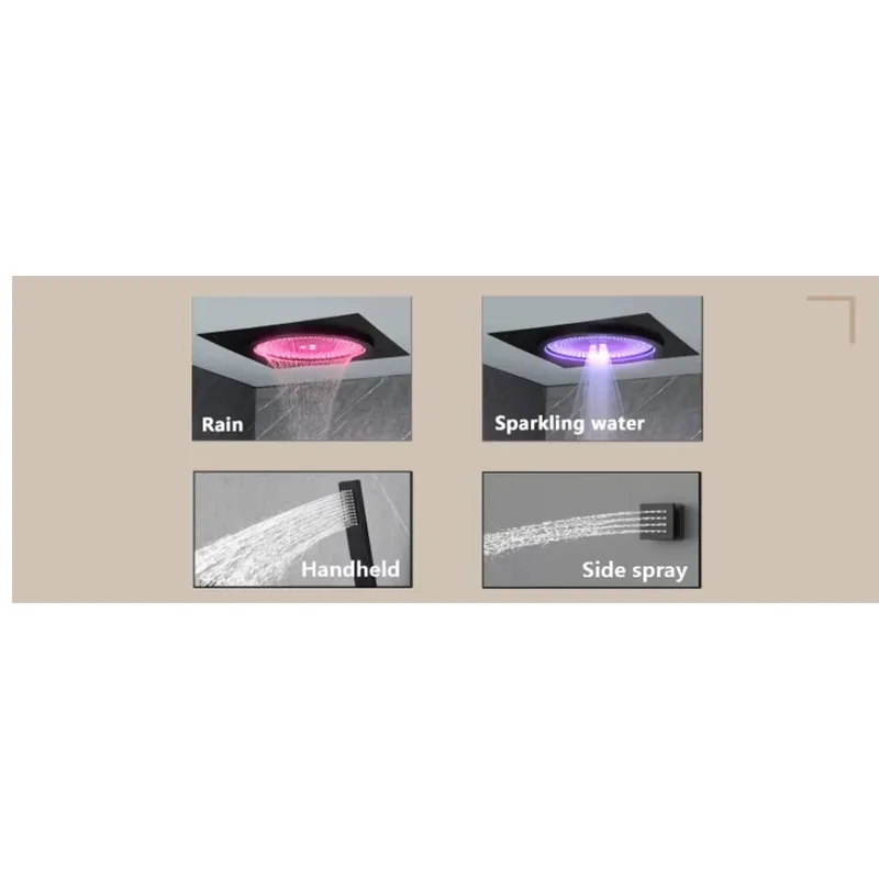 مجموعة دش ذكية بإضاءة LED مع ن - مراجعة Home Bathroom وسعره