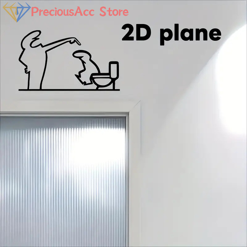 ملصقات فنية بسيطة من La Linea  - مراجعة Home Bathroom Door Design وسعره
