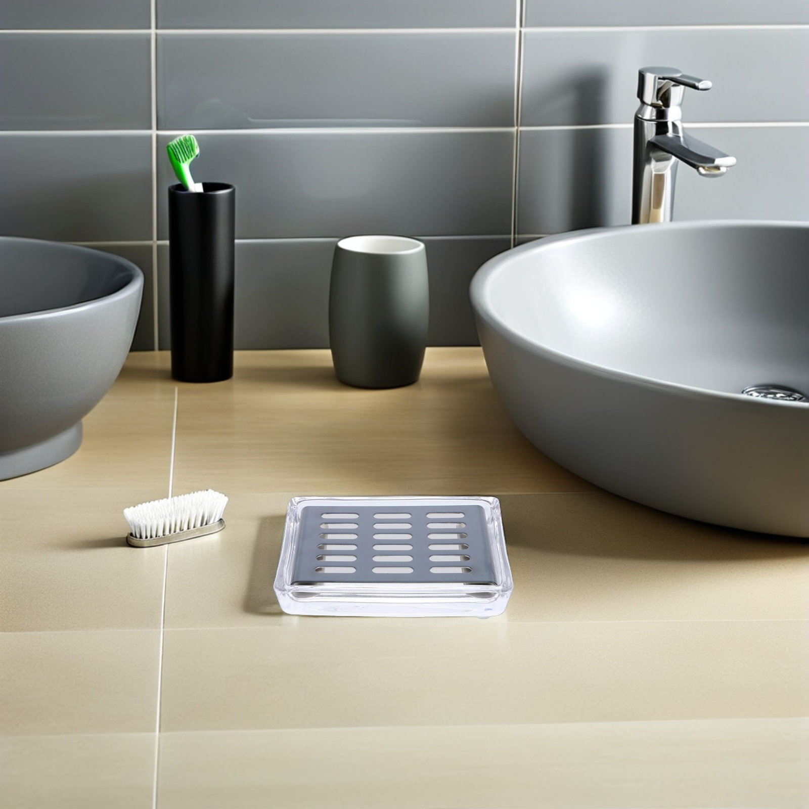 صحن صابون زجاجي شفاف مستطيل ال - مراجعة Glass Soap Dish وسعره