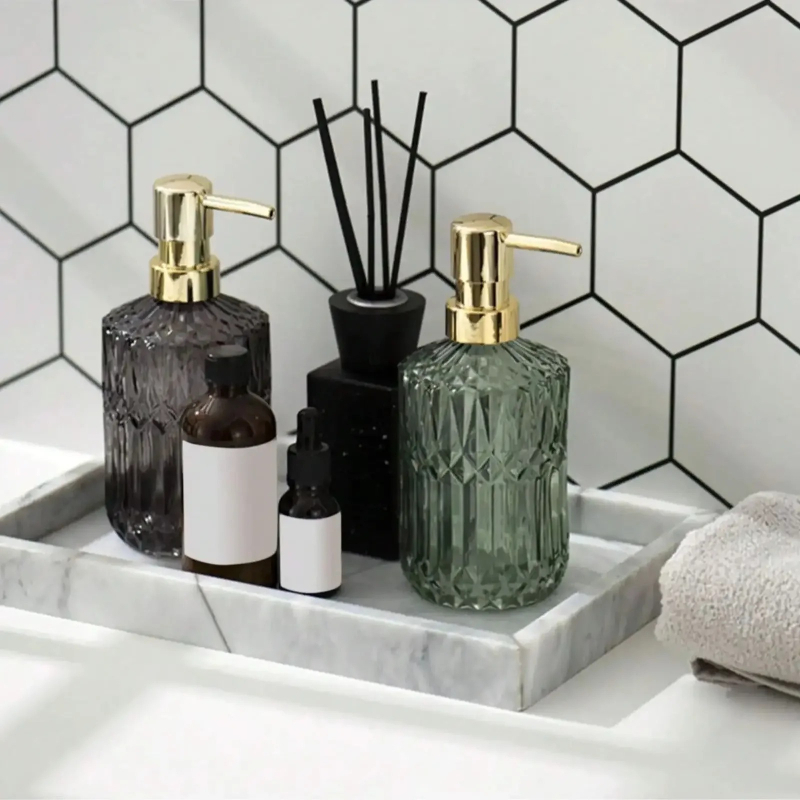 موزع صابون سائل يدوي سعة 400 م - مراجعة Glass Soap Dish وسعره