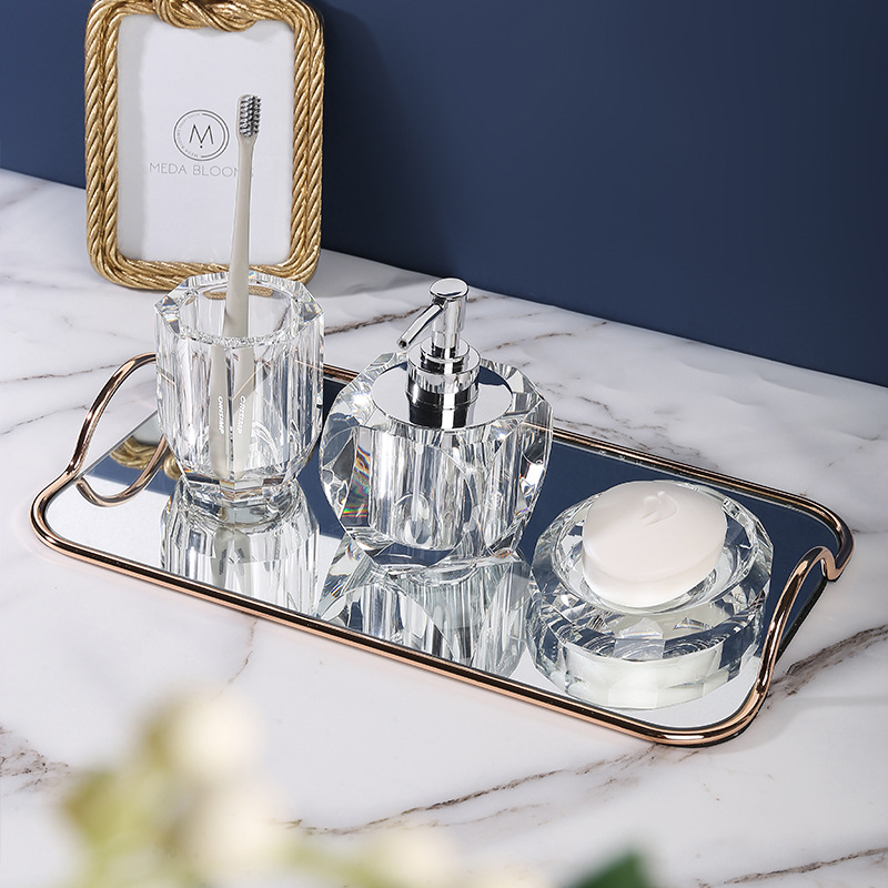 مجموعة الحمام كريستال زجاج موز - مراجعة Glass Soap Dish وسعره