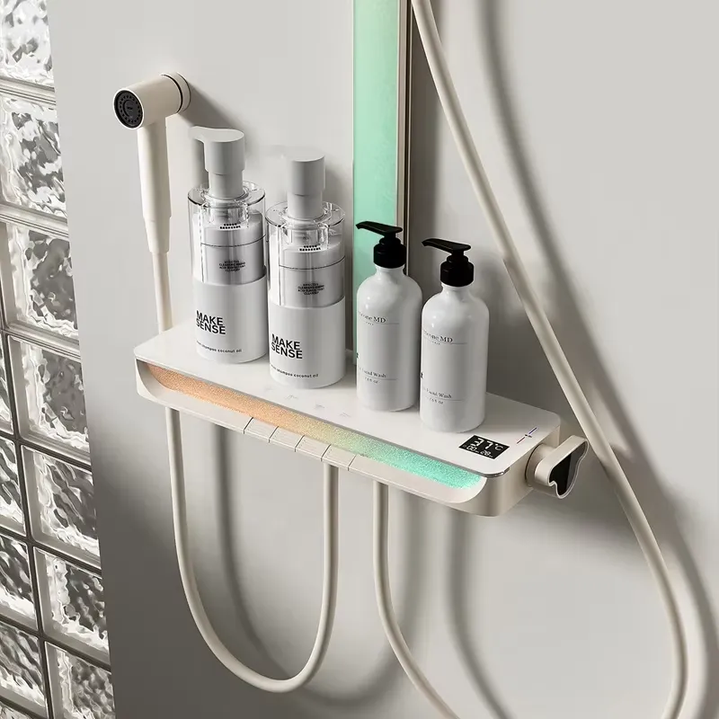 طقم دش رقمي نحاسي بتصميم شلال، - مراجعة Home Bathroom وسعره