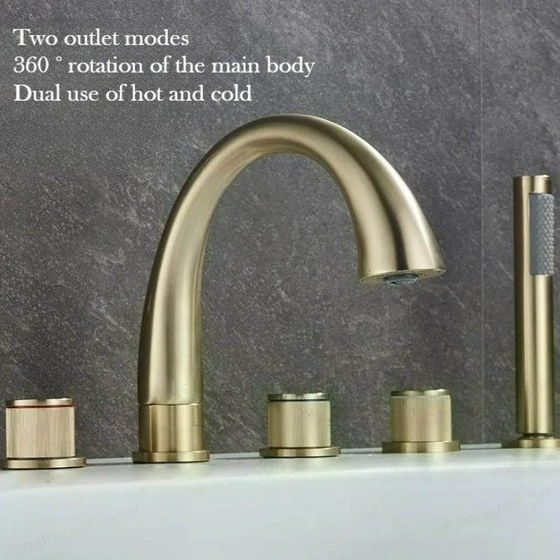 خلاط حوض استحمام نحاسي ذهبي مص - مراجعة Home Bathroom Tub وسعره