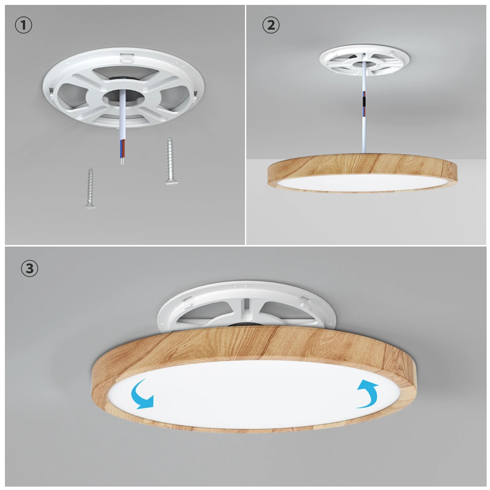 LVL LED ضوء السقف الخشب الحبوب - مراجعة Home Bathroom Colors وسعره