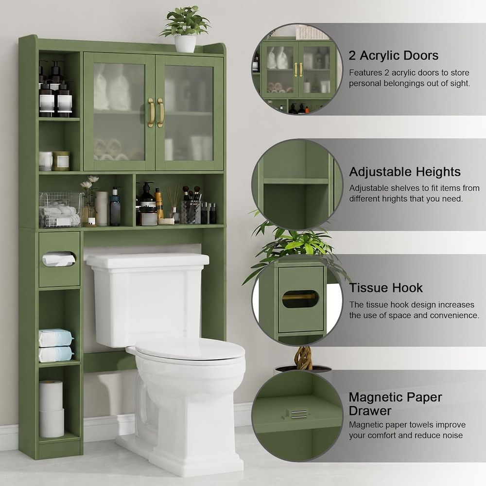 خزانة تخزين أكريليكية فوق المر - مراجعة Home Bathroom وسعره